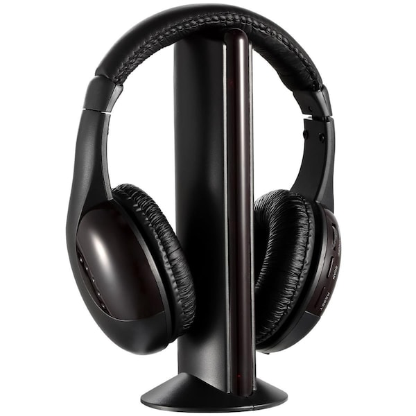 Fresh Fab Finds Wireless RF Headphones with Mic, Over-Ear Headsets, 98.4ft Range, Y-shaped Cable, for TV Radio CD FFF-GPCT1587 - main